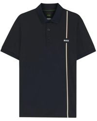 BOSS - Active Quick-Dry Polo Shirt With Signature Stripe - Lyst