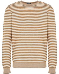 Giorgio Armani - Striped Crew-Neck Jumper - Lyst