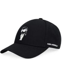 KARL LAGERFELD - Graphic-Print Cotton Baseball Cap - Lyst