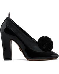 Thom Browne - 90Mm Pom-Pom Opera Calf-Suede Pumps - Lyst