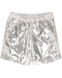 Doublet - Embroidered-motif Laminated Shorts - Lyst