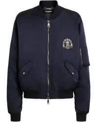 Dolce & Gabbana - Chaqueta Bómber Bordada Con Capucha - Lyst
