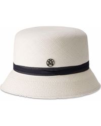 Maison Michel New Kendall Straw Hat in White | Lyst