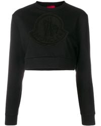 Moncler - Sweat Crop À Patch Logo - Lyst