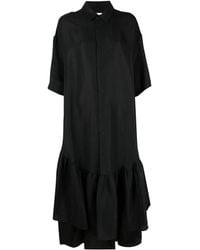 Ami Paris - Vestido Camisero Con Detalle De Volantes - Lyst