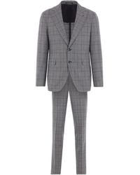 Tagliatore - Check-Pattern Suit - Lyst