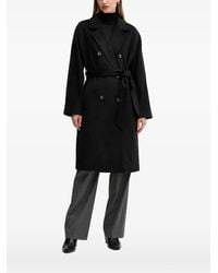 DKNY - Double-Breasted Belted Coat - Lyst