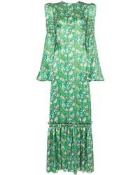 The Vampire's Wife Vestito lungo a fiori - Verde