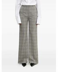 Sportmax - Karierte Hose Mit Seitlichen Knöpfen - Lyst