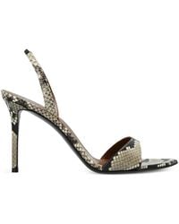 Giuseppe Zanotti - 110Mm Snakeskin-Print Sandals - Lyst