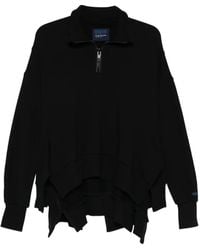 Yohji Yamamoto - Sudadera Asimétrica Con Media Cremallera - Lyst