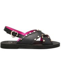 Love Moschino - Sling Back Leather Sandals - Lyst