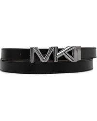 Michael Kors - Cinturón metalizado con logo - Lyst