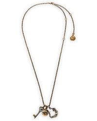 Etro - Collier À Épingle Gravé Et Breloques - Lyst