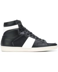 Saint Laurent - SNEAKERS LEATHER HIGH TOP - Lyst