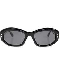 Isabel Marant - Oval-Frame Studded Sunglasses - Lyst