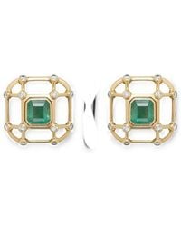 DENISE CASSOU - Emerald And Diamond Earrings - Lyst