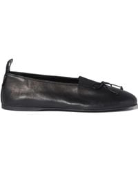 Miu Miu - Élan Bow-Detail Leather Ballet Flats - Lyst