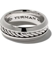 David Yurman 'Cable' Ring aus Sterlingsilber - Mettallic