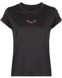 Zadig & Voltaire - T-shirt Anya Moon en coton biologique - Lyst