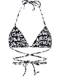 Vetements - Logo-print Triangle Bikini Top - Lyst