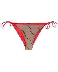 DIESEL Bikinihöschen mit Logo-Print - Rot