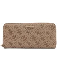 Guess - Laurel Monogram-print Logo-plaque Wallet - Lyst