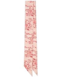 Burberry - Skinny Heart Knight Silk Scarf - Lyst