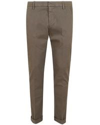 Dondup - Straight-Leg Turn-Up Trousers - Lyst