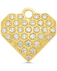 Sara Weinstock - 18K Heart-Pendant Diamond Charm - Lyst