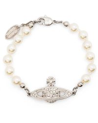 Vivienne Westwood - Mini Bas Relief Pearl Bracelet - Lyst