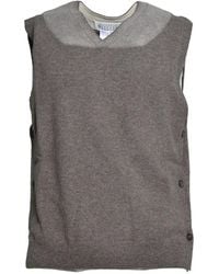 Maison Margiela - Contrast-Panel Button-Fastening Vest - Lyst