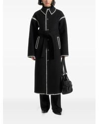 Manière De Voir - Elora Blanket-Stitch Belted Coat - Lyst