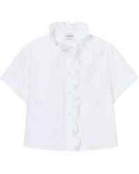 Claudie Pierlot - Victorian Collar Poplin Shirt - Lyst