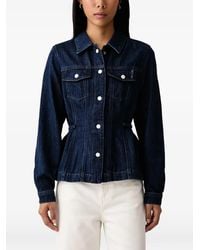 Marc O' Polo - Tie-Waist Peplum Denim Jacket - Lyst