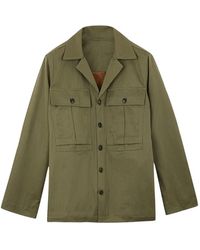 Fortela - Solomonf Patch-Pockets Padded Overshirt - Lyst