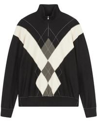 CROQUIS - Argyle-Jacquard Half-Zip Sweater - Lyst