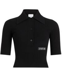 Patou - Logo-Patch Polo Top - Lyst