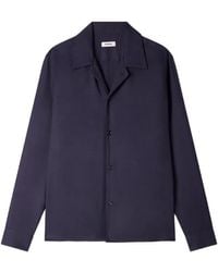 Sandro - Long-Sleeve Shark-Collar Shirt - Lyst