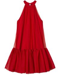 Twinset - Mini Halter-Neck Ruffled Dress - Lyst