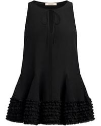 12 STOREEZ - Keyhole Ruffled Dress - Lyst