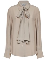 P.A.R.O.S.H. - Pussy-Bow Long-Sleeve Shirt - Lyst