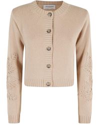 ERMANNO FIRENZE - Floral-Embroidered Button Cardigan - Lyst