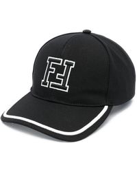 Fendi - Cappello da baseball con logo FF - Lyst