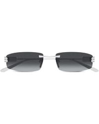 Balenciaga - Gossip Logo-Plaque Rectangle-Frame Sunglasses - Lyst