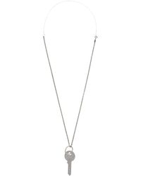 Maison Margiela Key Pendant Long Necklace - Metallic