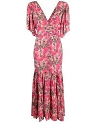 ROTATE BIRGER CHRISTENSEN - Kleid Mit V-Ausschnitt - Lyst