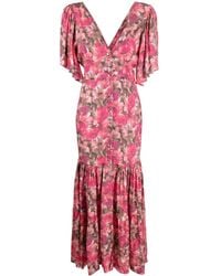 ROTATE BIRGER CHRISTENSEN - Kleid Mit V-Ausschnitt - Lyst