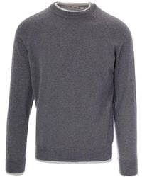 Eleventy - Wool Crew-Neck Sweater - Lyst