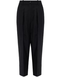 Anine Bing - Brice Pleated Cropped Trousers - Lyst